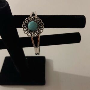 Vintage Silver and Turquoise Cuff Bracelet